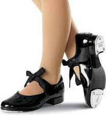 CAPEZIO WOMENS SHOES BLACK PATENT Sz: US 4 M - Style: N625 JR TYETTE TAP NEW NIB