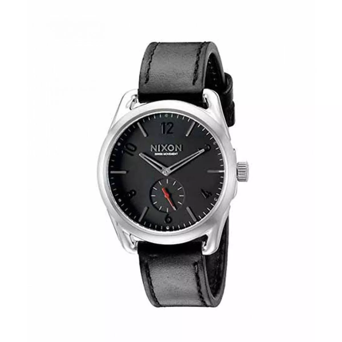 Nixon black shop leather watch