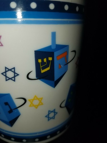 Set 4 Menora Dreidel Chanukka Hannakka Kaffeetassen Susan Fischer Lite Judaica - Bild 4 von 12
