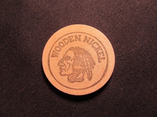 Macon, Georgia Wooden Nickel Token - Checkered Apron Restaurant & Drive-In Coin - 第 2/2 張圖片
