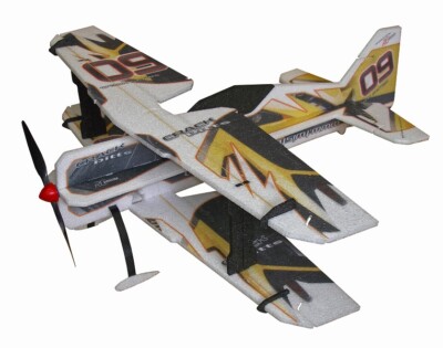 RC factory - Crack Pitts backyard schwarz/gelb 8mm EPP - 800mm