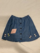 MATILDA JANE Hello Lovely Fly A Kite Skirt 81717D Blue Chambray Size 10 z3