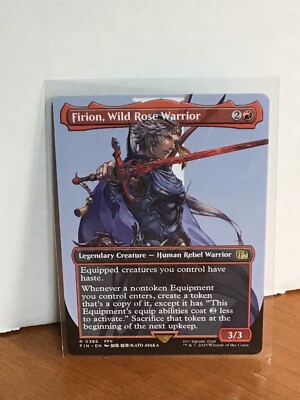 Borderless FIRION, WILD ROSE WARRIOR  MTG Final Fantasy Rare NP #386