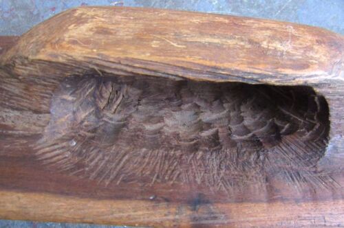 OLD ABORIGINAL WOODEN PARRYING SHIELD LARGE INCISED CARVED AUSTRALIAN - Picture 10 of 10