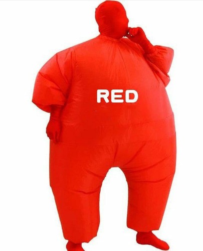 Inflatable Fancy Chub Fat Masked Suit Dress - Blow Up Halloween Party Costume - Picture 3 of 14