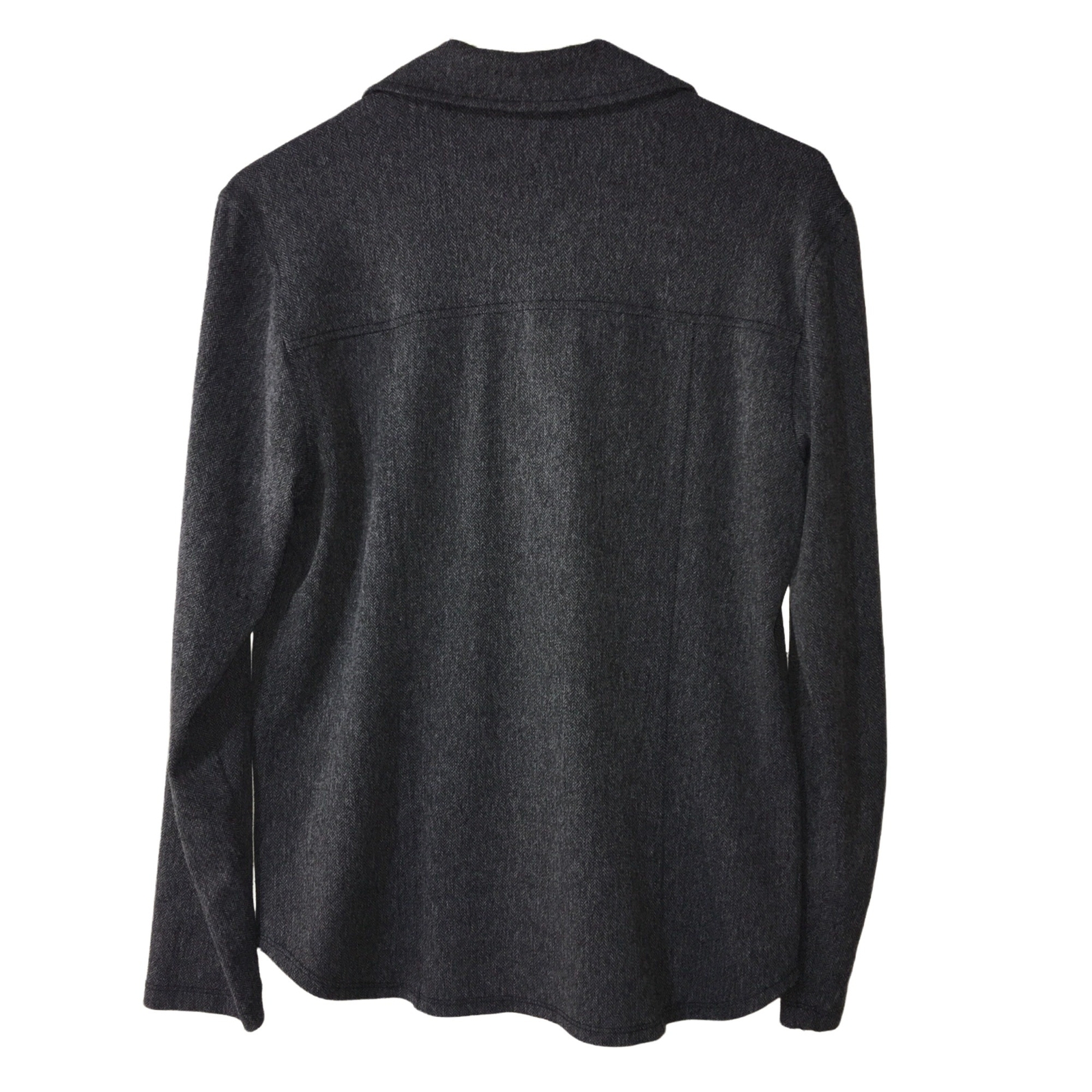 CHICOS GREY BUTTON DOWN COLLARED SHIRT WOMENS 0 - image 3