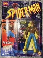 1994 Toy Biz Spiderman Animated Series Peter Parker Action Figure Mint New