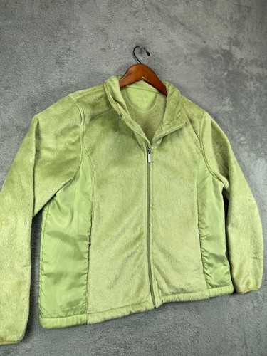 Womens Jacket Calvin Klein Performance Large Green Fleece Zip Up Coat Ladies - Picture 3 of 13