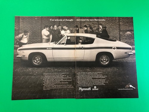 1969 PLYMOUTH BARRACUDA ORIGINAL VINTAGE PRINT AD ADVERTISEMENT PRINTED