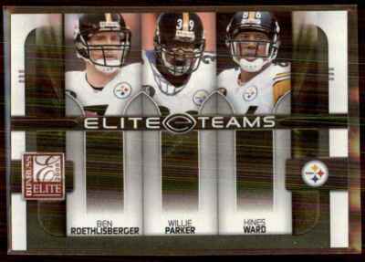 2008 Elite Teams Black Ben RoethlisbergeWillie ParkeHines Ward /800
