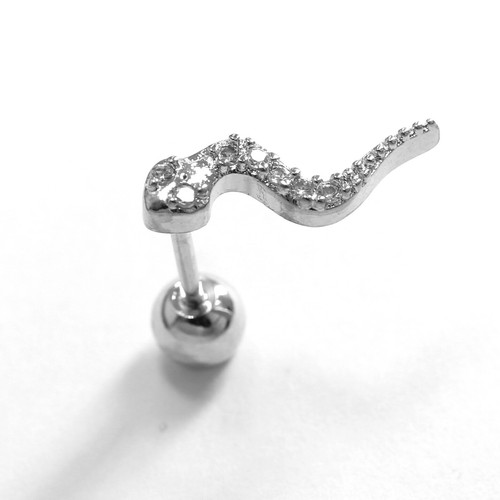 Gem Crystal Ear Cartilage Helix Ring Bar Stud Ear Cuff Climber Piercing Earring - Picture 10 of 268