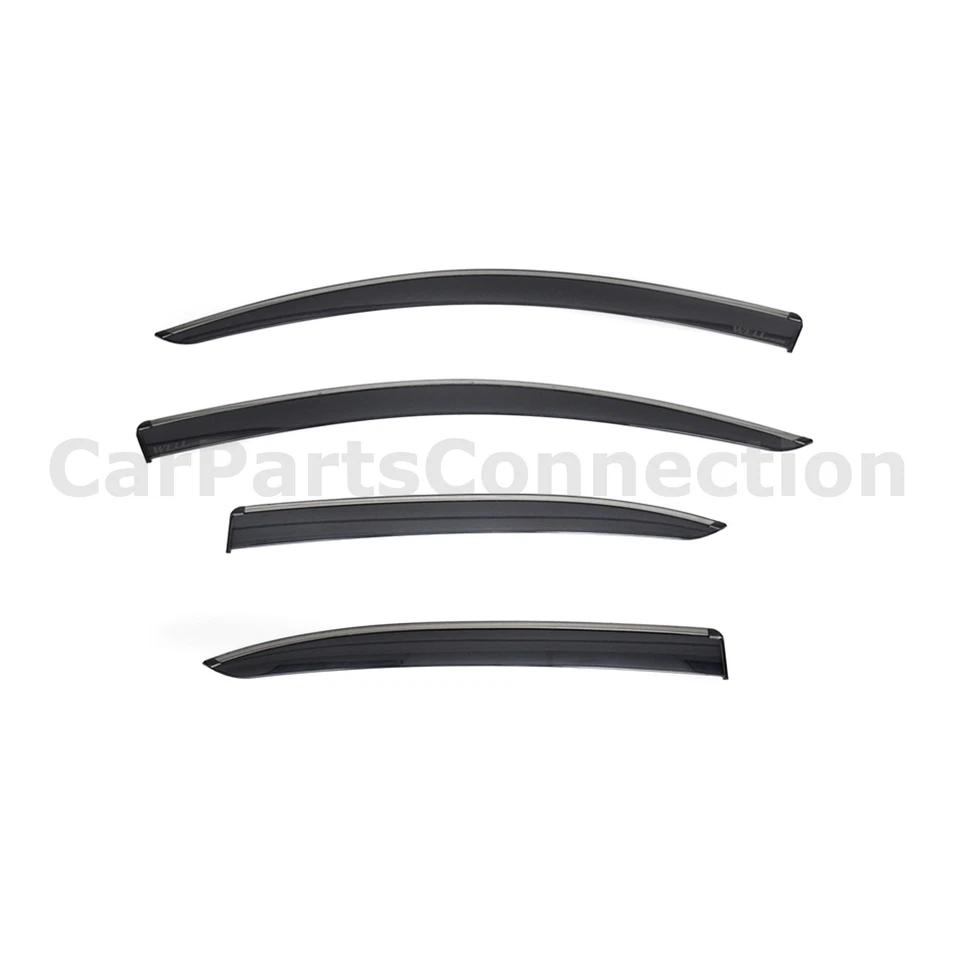 Viseras de pozo para Mitsubishi Mirage G4 2017-2024 viseras de ventana deflector borde negro Foto 2 de 4