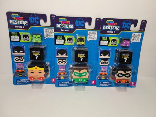 Kawaii Cubes NESTERZ DC Series 1 Batman Green Lantern Action Figures NEW 3 packs - Picture 1 of 5