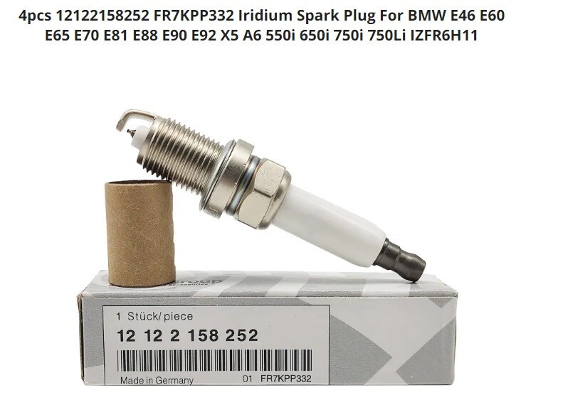 GENUINE BMW High Power Spark Plug 12122158252. Fits 1 3 5 6 7 