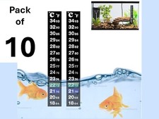 10 pcs Eco-Friendly Temp Strips for Aquarium, Greenhouse, Reptile Terrarium