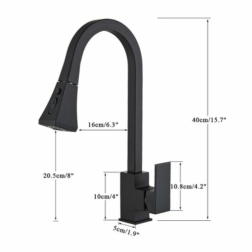 Sensor Touch Kitchen Sink Faucet Pull Down Sprayer Swivel Mixer Tap Single Lever - Picture 100 of 123