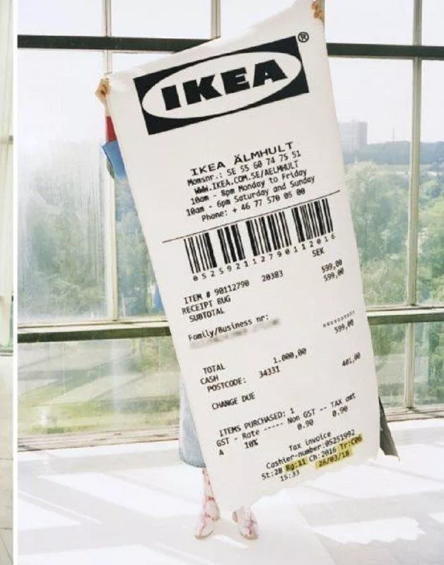 Ikea clearance receipt rug
