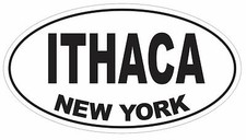 Ithaca New York Oval Bumper Sticker or Helmet Sticker D3054 Euro Oval Ithaca New York Oval Bumper Sticker or Helmet Sticker D3054 Euro Oval
