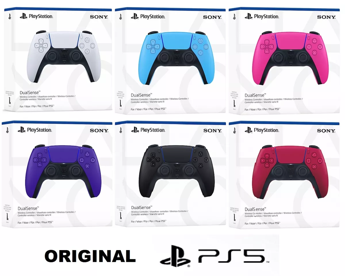 Controlador inalámbrico original Sony PS5 blanco rojo azul negro rosa  púrpura distribuidor