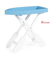TAVOLO Tavolino legno azzurro barca mare cm.78x41 h73 *usato per esposizione