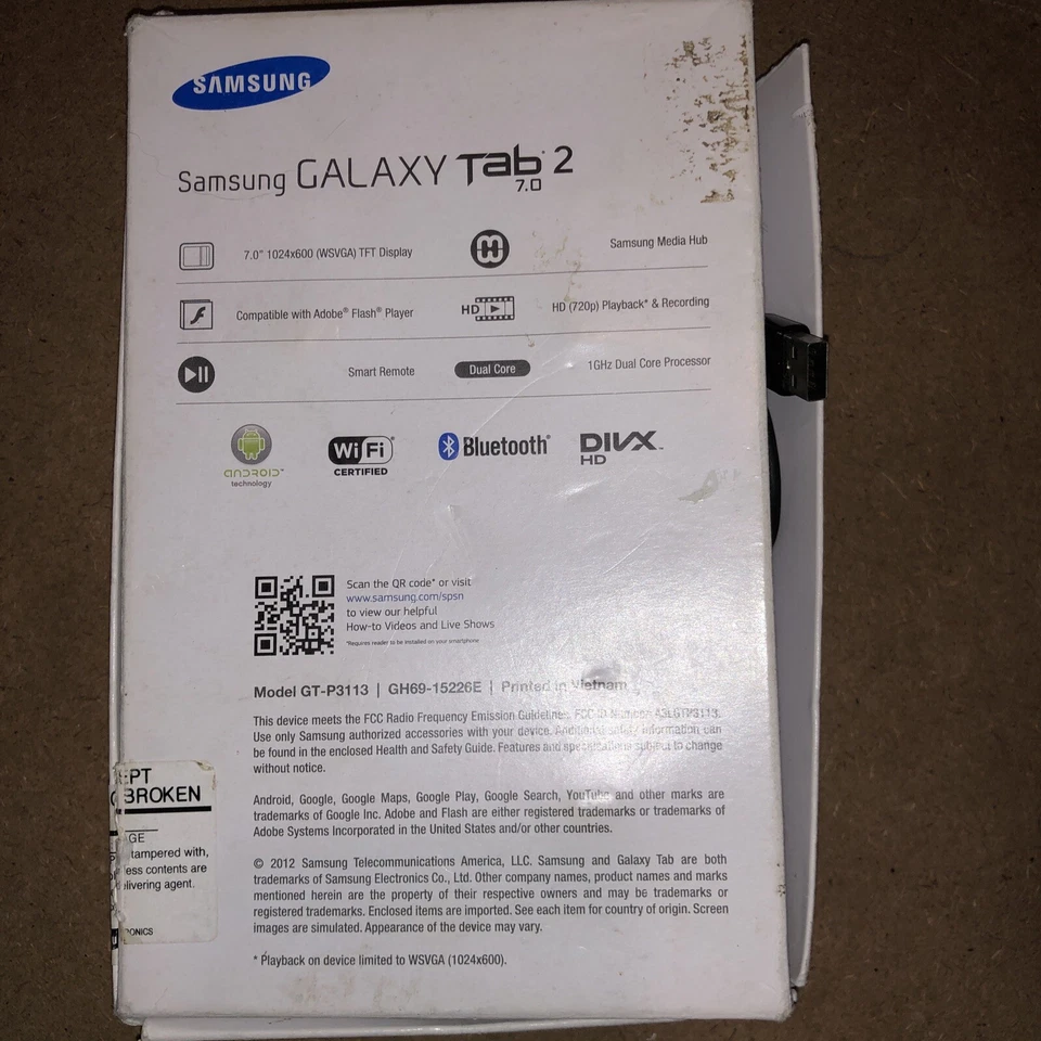 Samsung Galaxy Tab 2 7.0 con caja y cables Foto 3 de 4