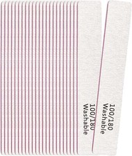 Professional Nail Files and Buffers 100/180 Grit Double Sides Nail File 24/48PC