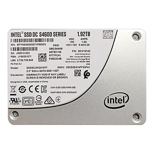 Intel SSD DC S4600 Series 240GB 480GB 960GB 1.92TB SATA Solid State Drive LOT - Afbeelding 4 van 5