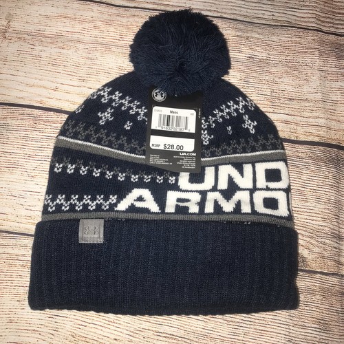 Under Armour Retro Pom Beanie 3.0 Navy 