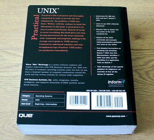 NEW Practical UNIX by QUE Steve Moritsugu Steve "Mor" Moritsugu 1999 Paperback - Picture 2 of 7