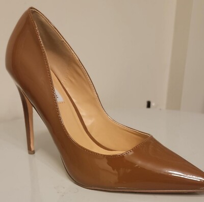 STEVE MADDEN Daisie Classic Pumps Camel Patent Leather 6.5M