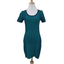Romeo Juliet Couture Bodycon Dress Womens S Short Sleeve Geometric Fitted Knit