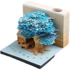 Omoshiroi Block 3D Notepad Desk Paper Sculpture Teacher Gift Paper Craft Memo