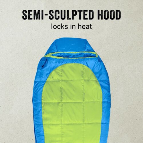 Coleman Kompact Lightweight 25°F Mummy Sleeping Bag Camping Backpacking Adult - Picture 2 of 5