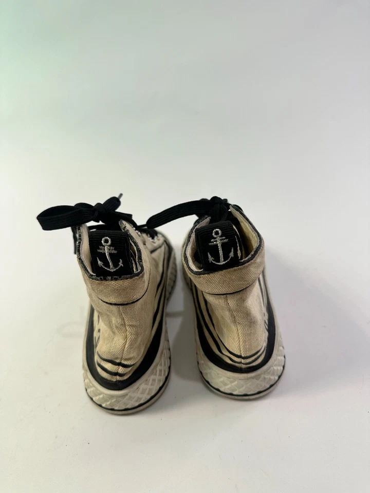 Chanel бежевый/черный джут и кожа CC крышка носок высоты верхний кроссовок размер 38 ЕС - Изображение 3 из 4