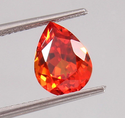 AAA Ceylon Fanta Orange Sapphire Loose Pear Gemstone Cut Genuine Quality 2.40 Ct
