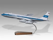 Boeing 707 Kuwait Airways Desk Wood Airplane New Model Small Scale 1/130