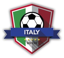 Italy Flag National Soccer Team Badge Car Bumper Sticker Decal