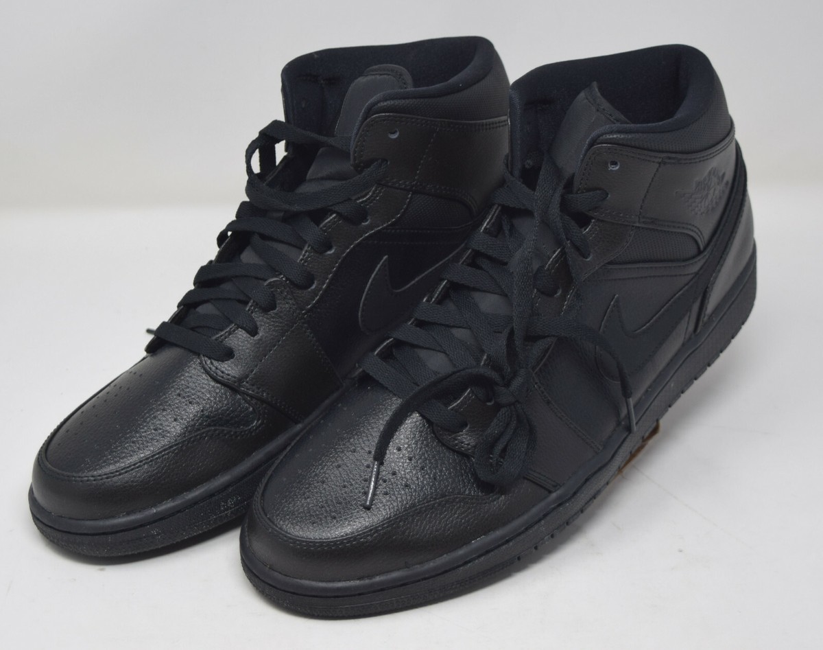 Size 12 - Air Jordan 1 Mid Black for sale online | eBay