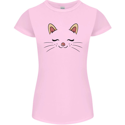 Süßes Katzengesicht Damen T-Shirt Petite Cut