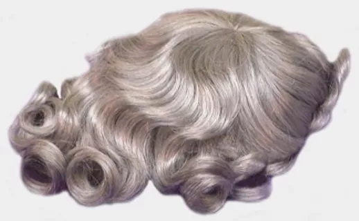 MENS MONOFILAMENT HAND TIED MALE STRAIGHT HAIR HAIRPIECE WAVY ENDS WIG TOUPEE