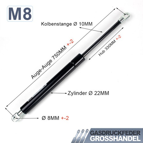 Gasdruckfeder Gasdruckdämpfer Dämpfer Auge Gasfeder Länge: 145-900MM 50N-1.250N - Bild 403 von 500