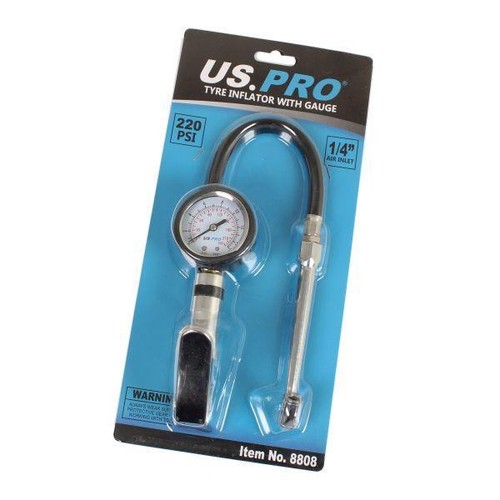 US PRO Compact Air Tyre Inflator with Dial Gauge Cars, Motorcycles 8808 - Picture 4 of 4