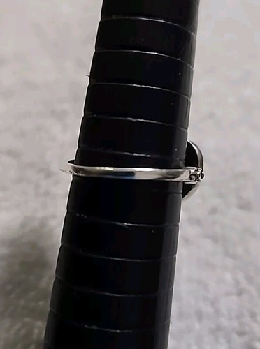 Silberfarbener Ring mit klarem Kunststoffstein Gr. 7 Modeschmuck Ring Boho (D1) - Bild 9 von 10