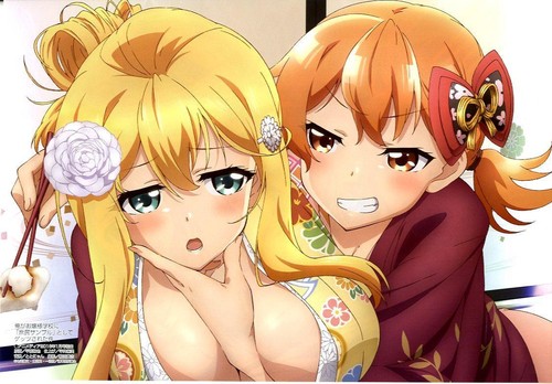 Shomin Sample Reiko Aika Symphogear GX Maria Tsubasa ANIME CLIPPING POSTER japan