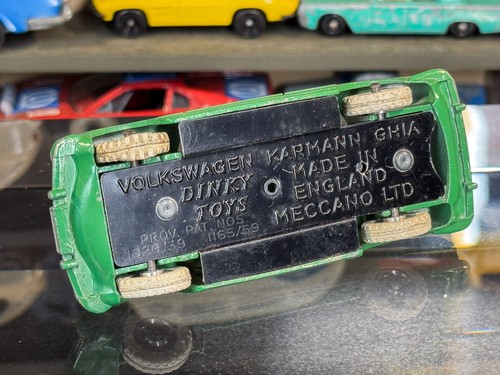 Vtg Dinky Toys No. 187 Volkswagen Karmann Ghia – Diecast – England - Picture 10 of 11