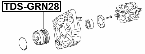 Alternator Pulley 1Grfe Fits Lexus 27415-0W010, 27415-0W130, 27415-0W131 - Bild 2 von 6