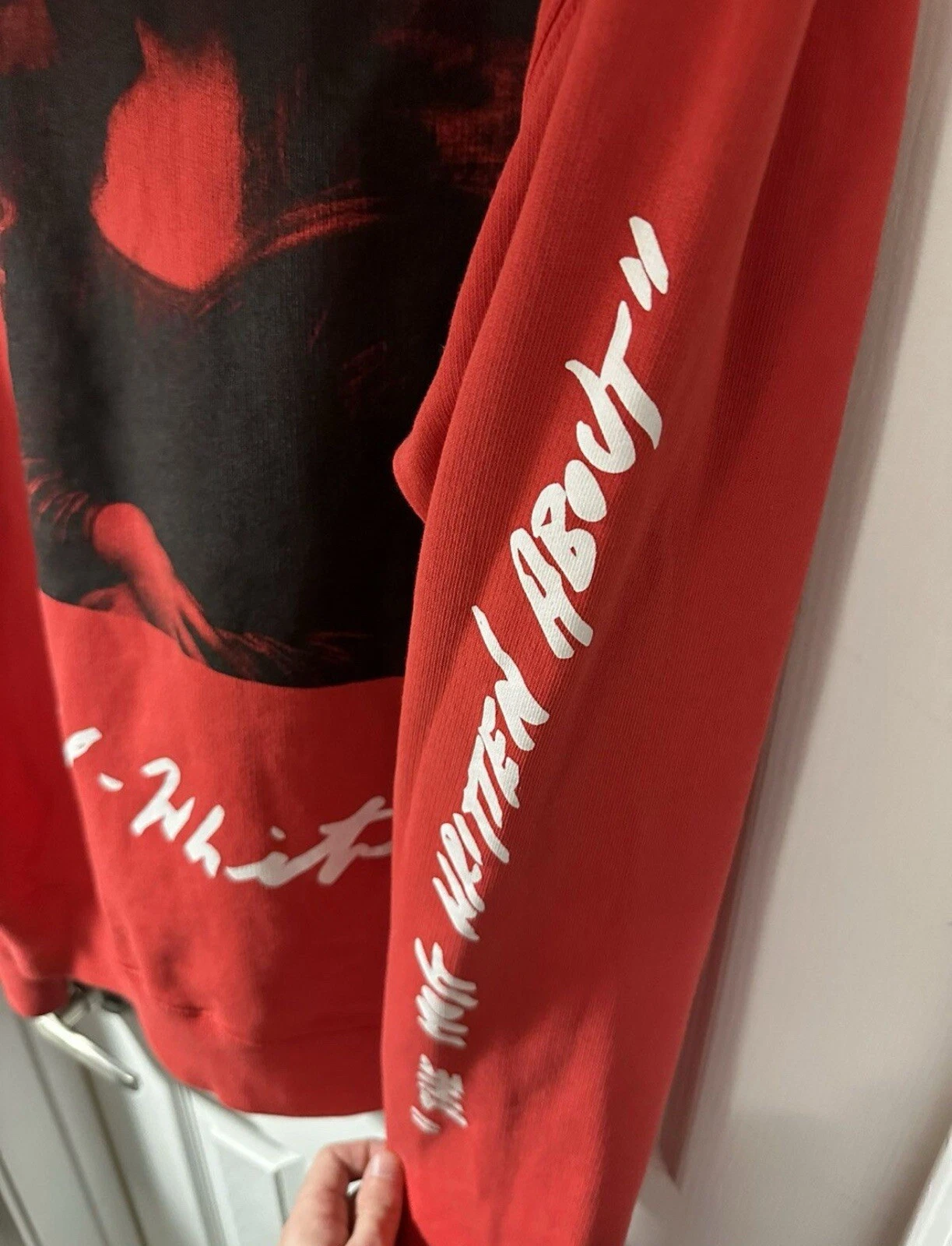 Felpa con cappuccio Virgil Abloh MCA Figure del discorso OFF WHITE Monna Lisa taglia Large