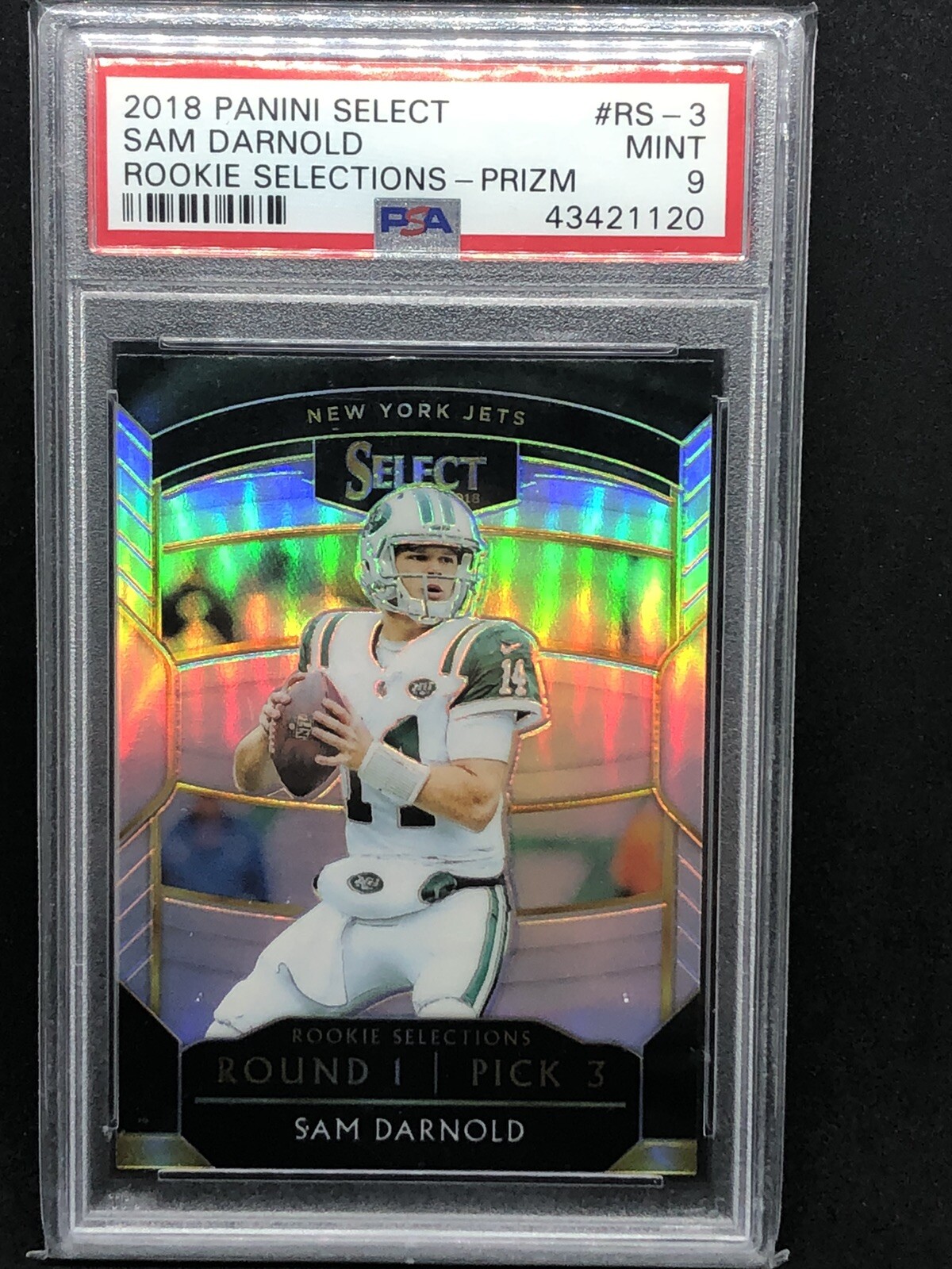 2018 Sam Darnold Select Silver Prizm Rookie Selections PSA 9 Mint