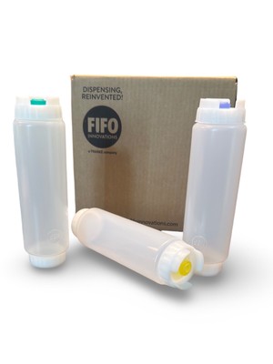 FIFO INNOVATIONS 16 Oz. Sauce and Condiment Squeeze Bottles - Case of 12