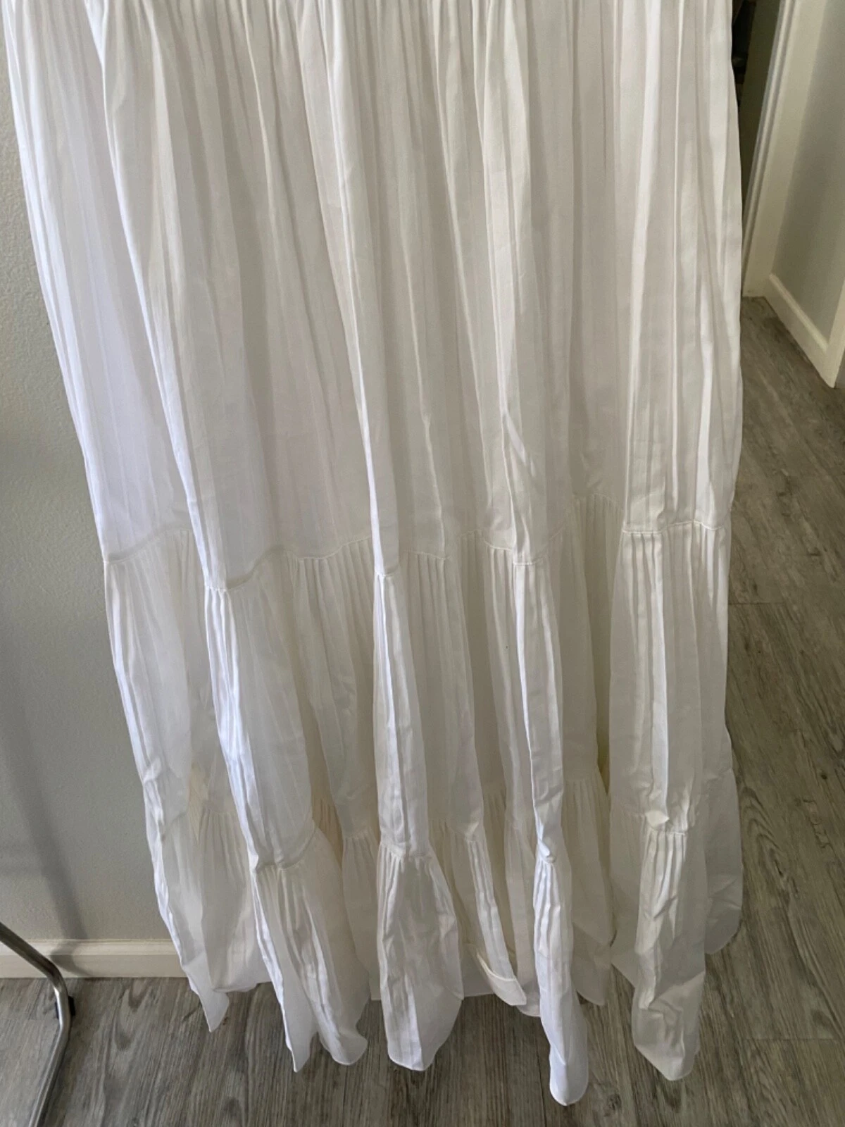 Abito a strati Kate Spade in popeline con volant taglia 14